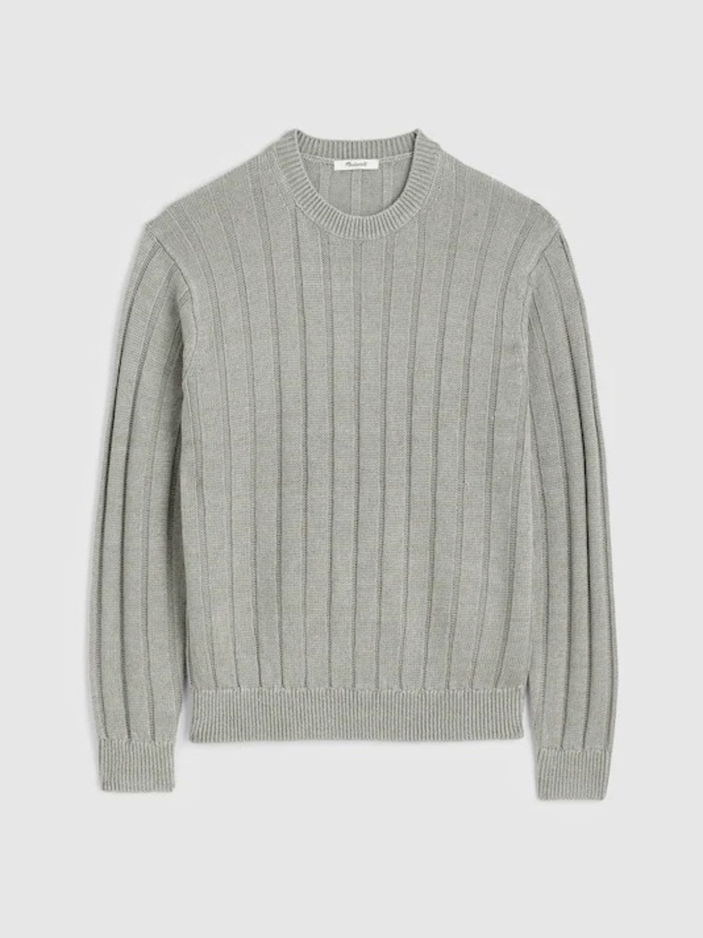 Madewell Crewneck Sweater in DuneRib Linen in Light Sage Size M $138 0A063 - Picture 6 of 10